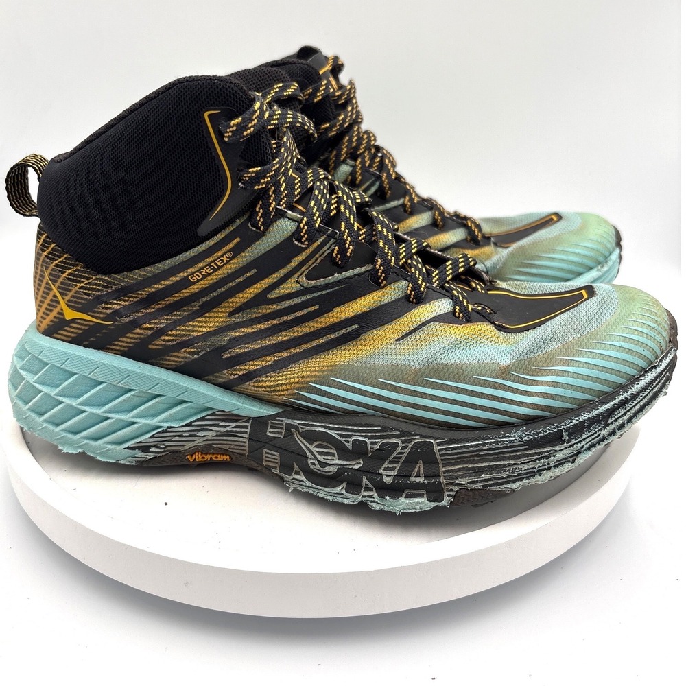 Hoka One One Speedgoat Mid 2 GTX 6.5 Mens Blue Gorpcore Hiking Trail Boots